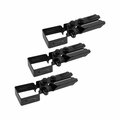Nuvo Iron Legacy Collection Universal Swivel Brackets Powder Coated Black, for Angled Installation, 3PK BUS01RTXB